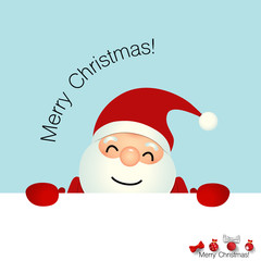 Christmas Greeting Card with Christmas Santa Claus. Vector illus