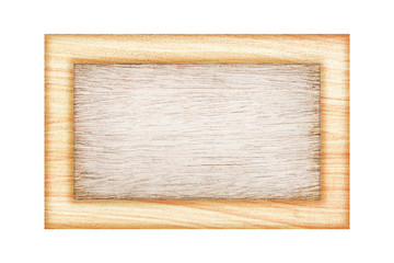 Poster - rectangle wooden board isolated on white