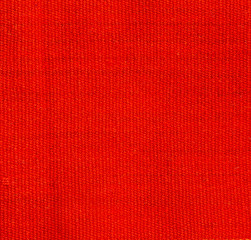 Wall Mural - Natural background of thick orange red  fabric. Fabric texture  for background. 