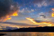 Sunset At Lake McDonald In Montana