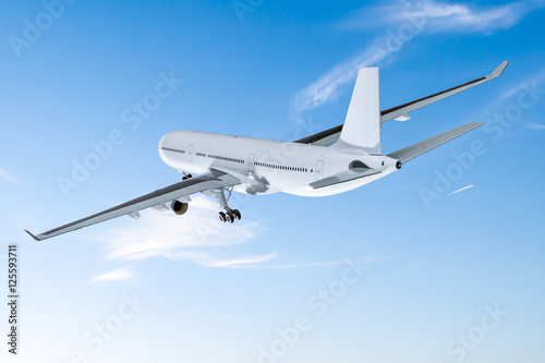 Airplane flying concept. Billede på lærred