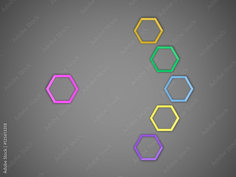 Octagon Drop Design 3D octagon template layout for business Stock Illustration | Adobe Stock