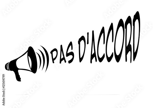 Pas D Accord Porte Voix Stock Illustration Adobe Stock