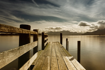 Wall Mural - wooden jetty (246) lake chiemsee