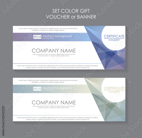 Gift Voucher Template Graphic Design On Gray Background