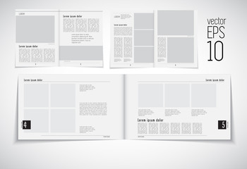 Wall Mural - Layout magazine, vector