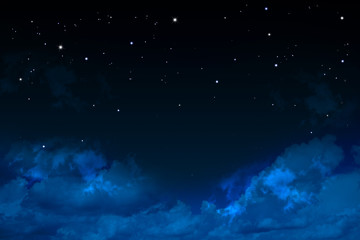 Wall Mural - dark Night sky with stars