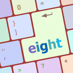 Poster - enter keyboard key with eight button