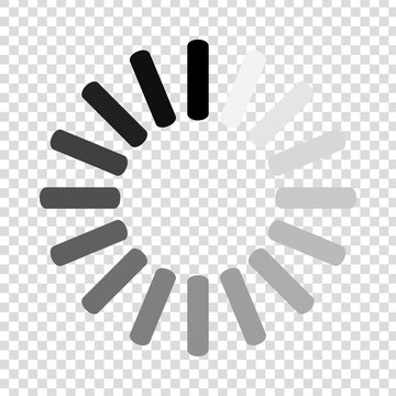 Download sign on transparent background. Load icon. Data loading bar. Vector stock illustration