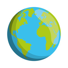Wall Mural - world planet earth isolated icon vector illustration design