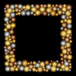 © fotosanka - рамка из золотых цветов-снежинок