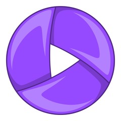Poster - Color camera shutter icon. Cartoon illustration of shutter vector icon for web design
