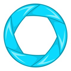 Poster - Blue shutter icon. Cartoon illustration of shutter vector icon for web design