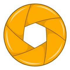 Poster - Yellow shutter icon. Cartoon illustration of shutter vector icon for web design