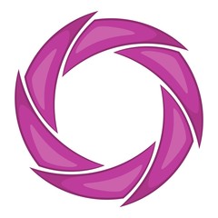Poster - Colorful diaphragm icon. Cartoon illustration of shutter vector icon for web design