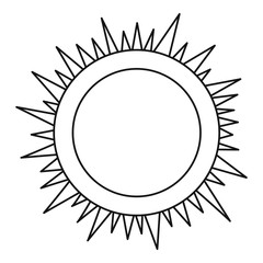 Sticker - Sun icon. Outline illustration of sun vector icon for web