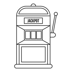 Poster - Slot machine icon. Outline illustration of slot machine vector icon for web
