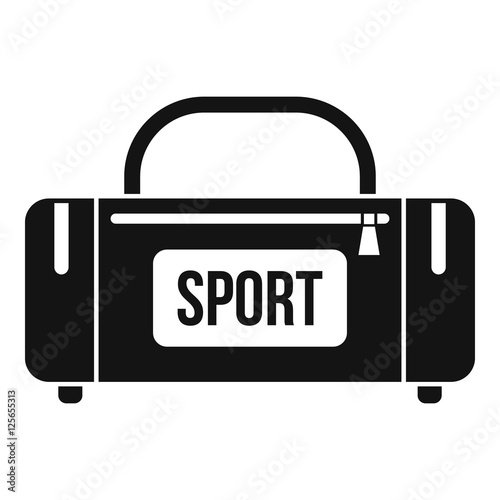 Large sports bag icon. Simple illustration of sports bag vector icon
