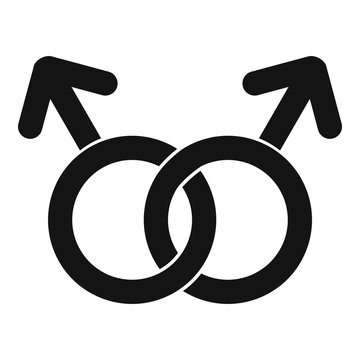 Gay love sign icon. Simple illustration of gay love sign vector icon for web