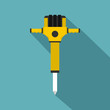 Jackhammer icon. Flat illustration of jackhammer vector icon for web