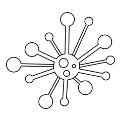 Poster - Round bacteria icon. Outline illustration of round bacteria vector icon for web