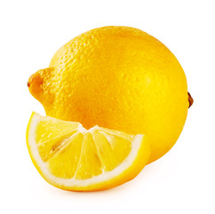 Wall Mural - Whole lemon and slice