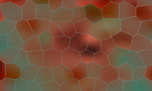 Red Turquoise Mosaic Background