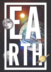 Wall Mural - planet in the background galaxies and luminous stars, over light [elements of this image furnished b