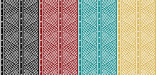 Tribal Seamless Ethnic African Pattern With Lines.
