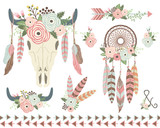 Floral Tribal Indian Elements