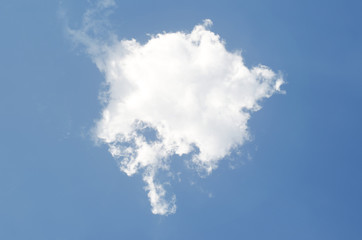 white cloud in the blue sky