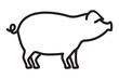 Pork outline vector icon