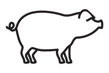 Pork Outline Vector Icon