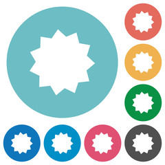 Sticker - Certificate flat round icons