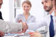 © rogerphoto - Two business man shaking hands to each other finishing up the meeting