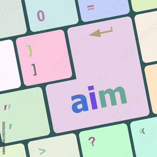 aim word with key on enter keyboard StockIllustration Adobe Stock
