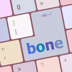 Poster - bone button on computer pc keyboard key