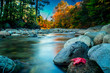 New Hampshire During Autumn - Pemigewasset River