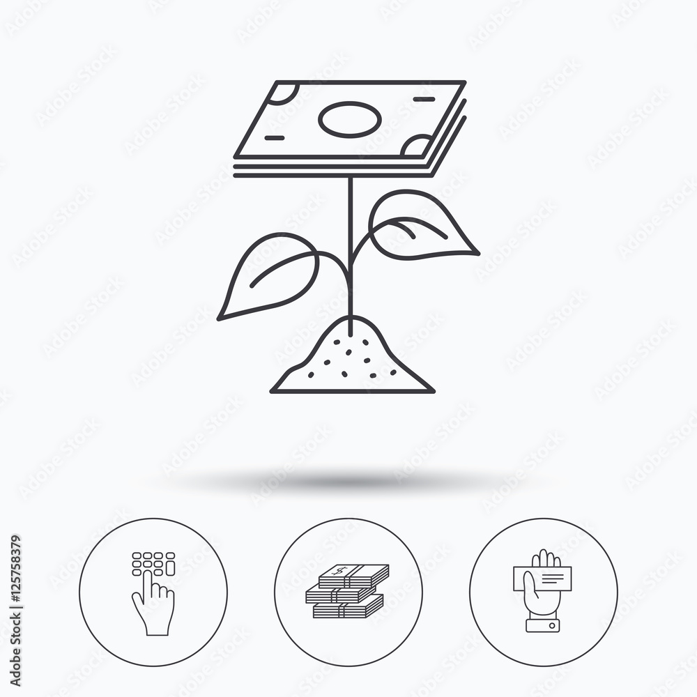 Cash Money Cheque And Profit Icons Enter Code Linear Sign Linear cash-money-cheque-and-profit-icons-enter-code-linear-sign-linear