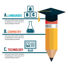 Wall Mural - infographic education flat icons vector illustration design