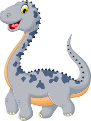 Sticker - cute dinosaur cartoon posing