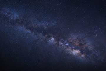 Wall Mural - milky way galaxy, long exposure photograph, with grain.high reso