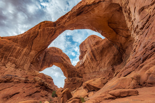 double arches, rock desert