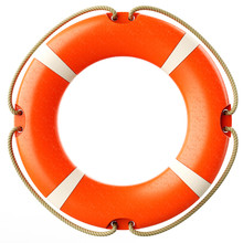 Red Lifebuoy Ring Isolated