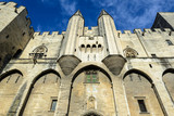 Facade of the Popes Palace in the historic centre of Avignon, France