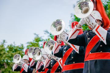 Concert band or windband performing during event..