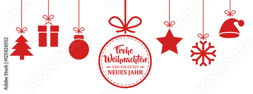 Frohe Weihnachten und ein gutes neues Jahr Stock-Vektorgrafik  Adobe Stock