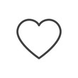 Heart outline icon vector isolated