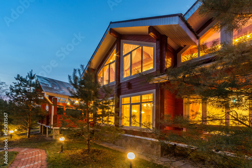 Modern Log Cabin Home In A Forest Environment Buy This Stock