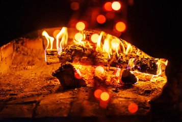 Poster - fireplace background